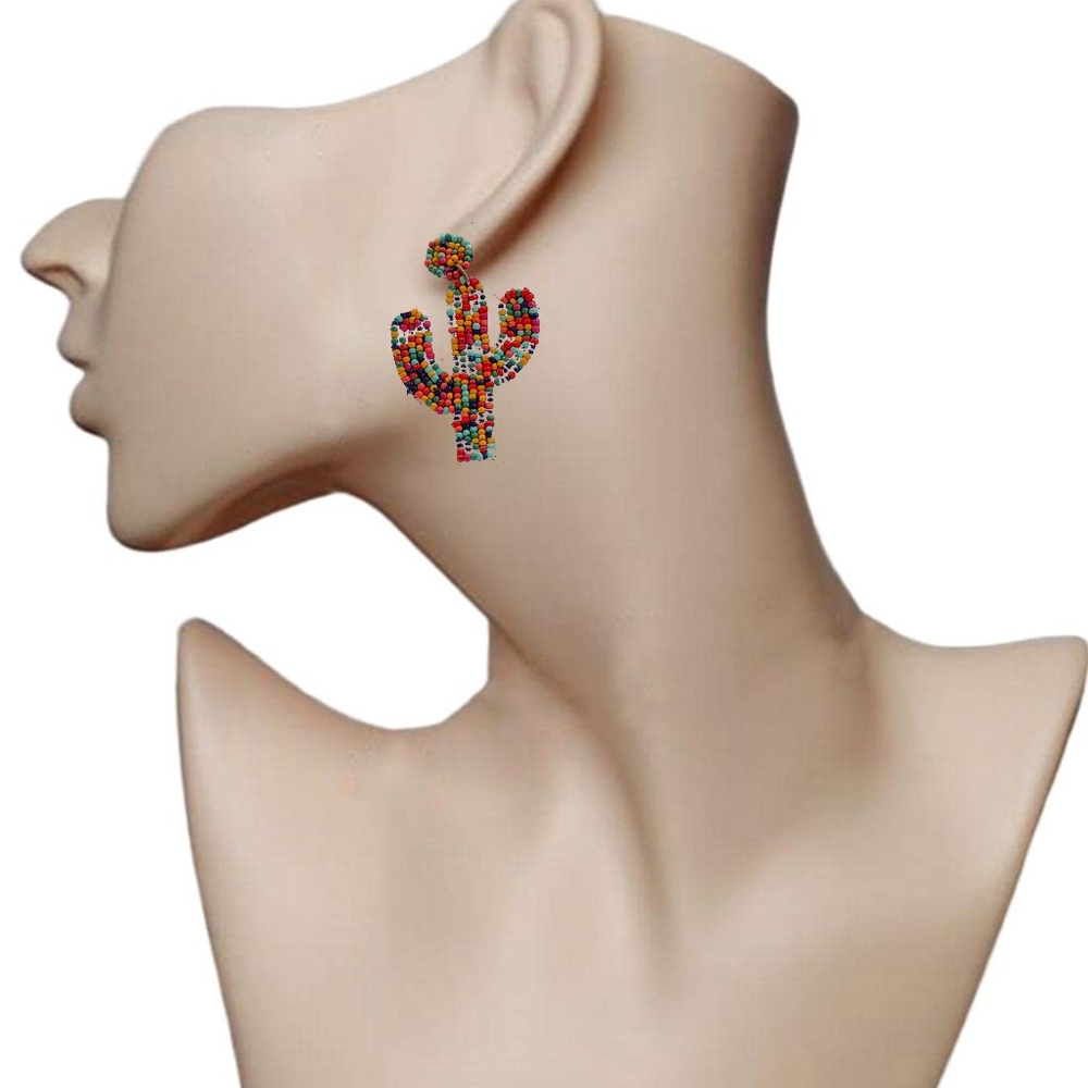 European Handmade Bohemian Cactus Earrings